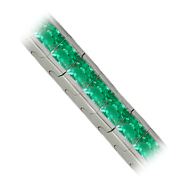 18K White Gold 12.0cttw Emerald Bracelet