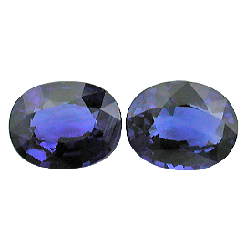 4.34 cttw Pair of Oval Sapphires : Fine Royal Blue