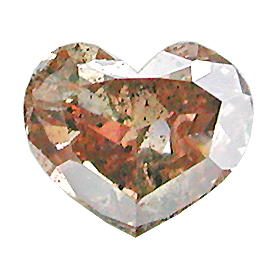 0.31 ct Heart Shape Diamond : Fancy Pinkish Brown