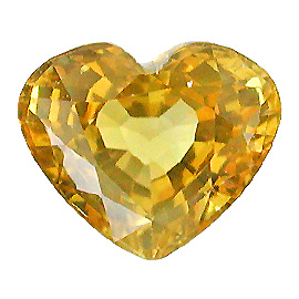 1.30 ct Heart Shape Sapphire : Golden Yellow