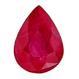 1.01 ct Pear Shape Ruby : Deep Red