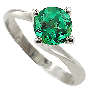 Platinum 1.00ct Emerald Ring