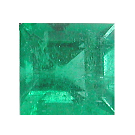 0.38 ct Princess Cut Emerald : Olive Green
