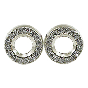 14K White Gold 0.16cttw Diamond Earrings