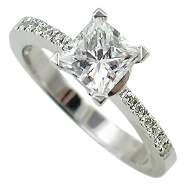 18K White Gold Multi Stone Ring : 1.10 cttw Diamonds