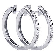 18K White Gold 0.24cttw Diamond Earrings