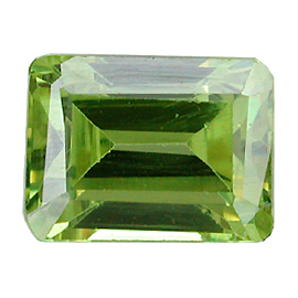 3.55 ct Emerald Cut Zircon : Light Green