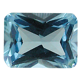 1.60 ct Emerald Cut Zircon : Light Blue