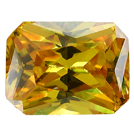 2.73 ct Emerald Cut Zircon : Lemon Yellow