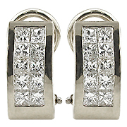 18K White Gold 1.10cttw Diamond Earrings