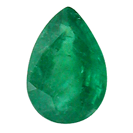 0.78 ct Pear Shape Emerald : Grass Green