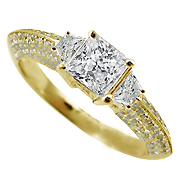 18K Yellow Gold 1.45cttw Diamond Ring