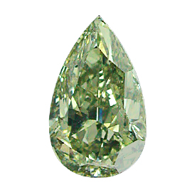 0.75 ct Pear Shape Diamond : Natural Fancy Gray Yellowish Green / VS2