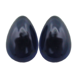 2.23 cttw Pair of Pear Shape Cabochon Sapphires : Deep Royal Blue