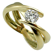 18K Yellow Gold 0.20ct Diamond Ring