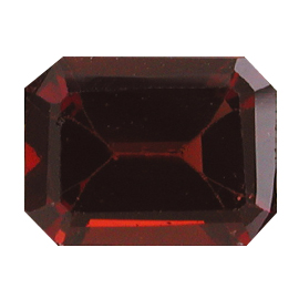1.68 ct Emerald Cut Garnet : Rich Red