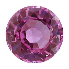 0.67 ct Round Pink Sapphire : Rich Pink