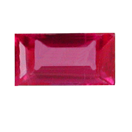 0.19 ct Baguette Ruby : Red