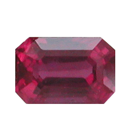 0.30 ct Emerald Cut Ruby : Fine Red