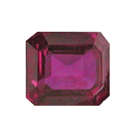 0.26 ct Emerald Cut Ruby : Rich Red