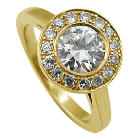 14K Yellow Gold Multi Stone Ring : 1.04 cttw Diamonds