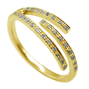 14K Yellow Gold 0.15cttw Diamond Ring