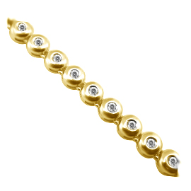 14K Yellow Gold Tennis Bracelet : 0.40 cttw Diamonds