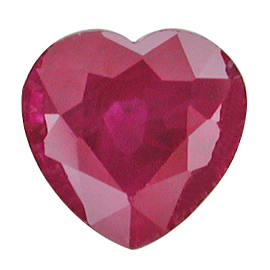 0.93 ct Heart Shape Ruby : Rich Red