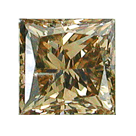 0.46 ct Princess Cut Diamond : Fancy Champagne / SI1