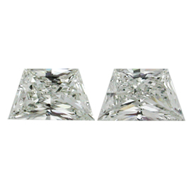 1.01 cttw Pair of Trapezoid Brilliant Cut Diamonds : G / VS2