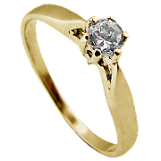 14K Yellow Gold 0.20ct Diamond Ring