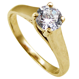 14K Yellow Gold Solitaire Ring : 0.70 ct Diamond