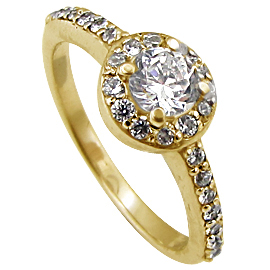 18K Yellow Gold Multi Stone Ring : 0.84 cttw Diamonds