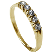 14K Yellow Gold 0.18cttw Diamond Ring