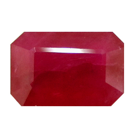 2.77 ct Emerald Cut Ruby : Deep Rich Red