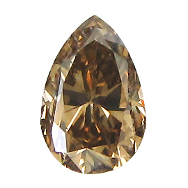 0.67 ct Pear Shape Diamond : Fancy Cognac / VS2