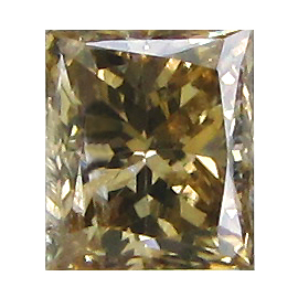 0.68 ct Princess Cut Diamond : Fancy Light Champagne / I1
