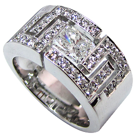 18K White Gold Multi Stone Ring : 1.15 cttw Diamonds