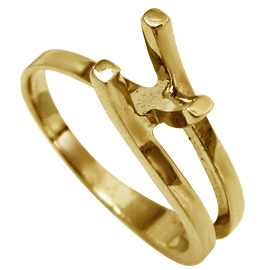 14K Yellow Gold Solitaire Setting