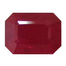 1.18 ct Emerald Cut Ruby : Rich Darkish Red