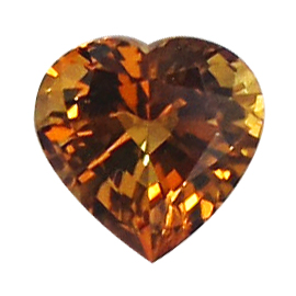 1.44 ct Heart Shape Tourmaline : Golden Orange