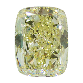 6.03 ct Cushion Cut Diamond : Fancy Light Yellow / SI1
