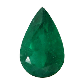 0.52 ct Pear Shape Emerald : Fine Grass Green