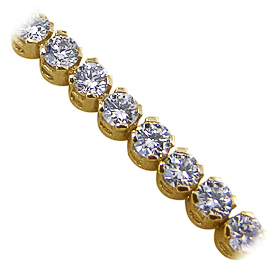 18K Yellow Gold Tennis Bracelet : 6.00 cttw Diamonds