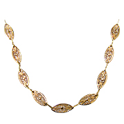 14K Yellow Gold Necklace,  Special design