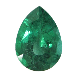 0.69 ct Pear Shape Emerald : Green