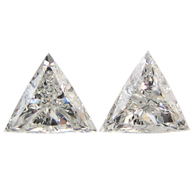 0.73 cttw Pair of Trillion Diamonds : F / SI3
