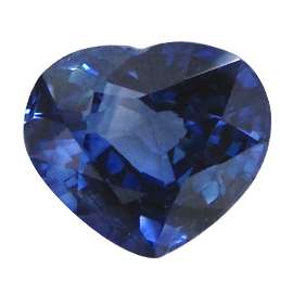 1.82 ct Heart Shape Blue Sapphire : Rich Blue
