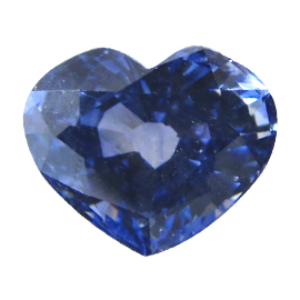 1.84 ct Heart Shape Blue Sapphire : Fine Navy Blue
