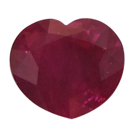 0.68 ct Heart Shape Ruby : Fine Red